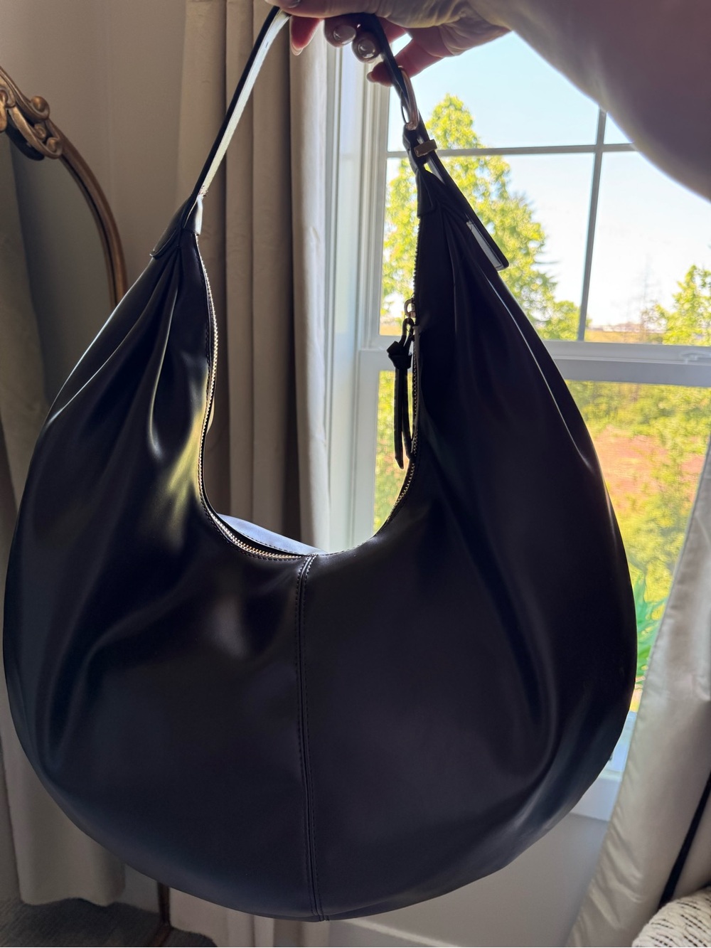 Chocolate brown Leather Hobo Bag - Classic Women's Shoulder Bag